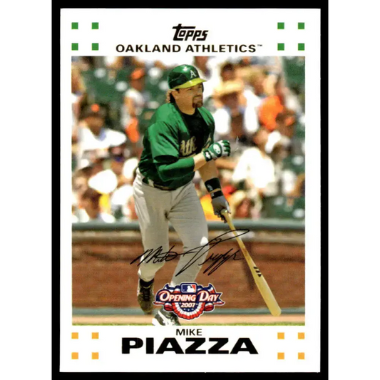 2007 Topps Opening Day #2 Mike Piazza EX/NM Oakland Athletics Baseball Card - Baseball Card Single