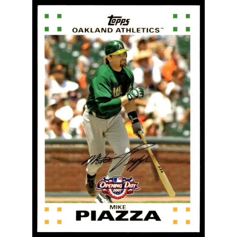 2007 Topps Opening Day #2 Mike Piazza EX/NM Oakland Athletics Baseball Card - Baseball Card Single