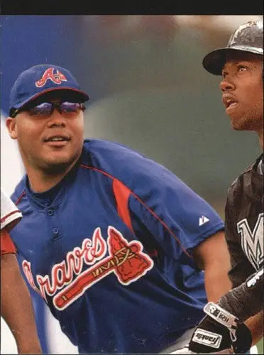 Two baseball players in uniform from the 2007 Topps Opening Day Puzzle featuring Albert Pujols