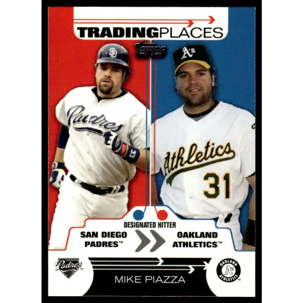 2007 Topps #TP3 Mike Piazza EX/NM San Diego Padres / Oakland Athletics Baseball Card - Baseball Card Single