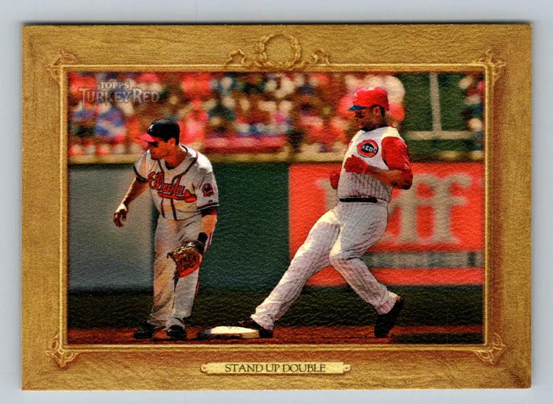 Framed 2007 Topps Turkey Red #16 Stand Up Double Cincinnati Reds baseball card
