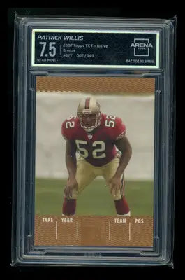 2007 Topps TX Exclusive Bronze Patrick Willis #127 007/149 Arena Club 7.5 - Football Card Single