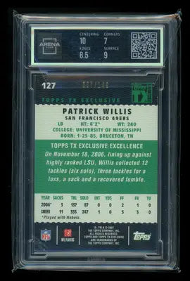 2007 Topps TX Exclusive Bronze Patrick Willis #127 007/149 Arena Club 7.5 - Football Card Single