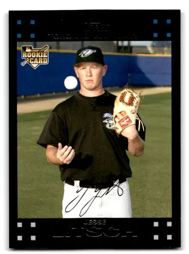 Original gloss rookie Blue Jays baseball card from 2007 Topps Update featuring Jesse Litsch