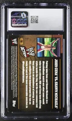 2007 Topps WWE Action John Cena Vs Shawn Michaels #70 Wrestling CGC 9