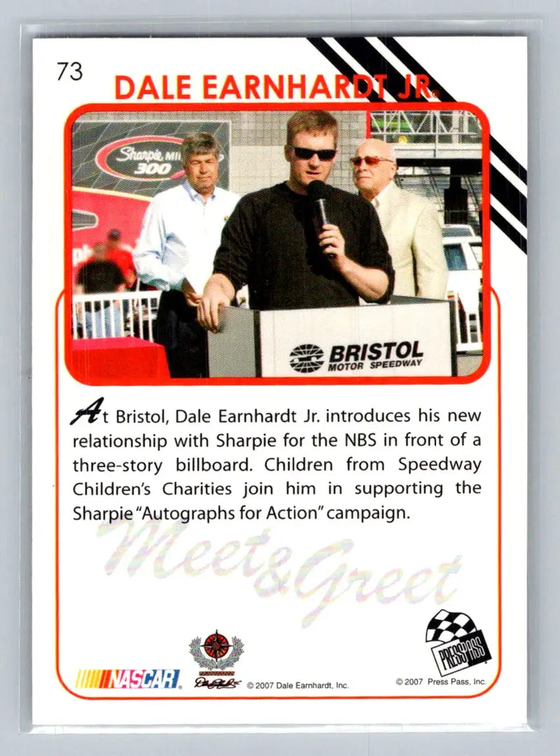 2007 Traks #73 Dale Earnhardt Jr. Dale Earnhardt Inc. - Racing Card Single