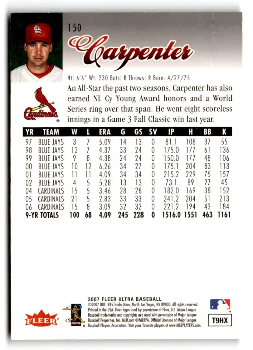 2007 Ultra #150 Chris Carpenter - Baseball Card Single