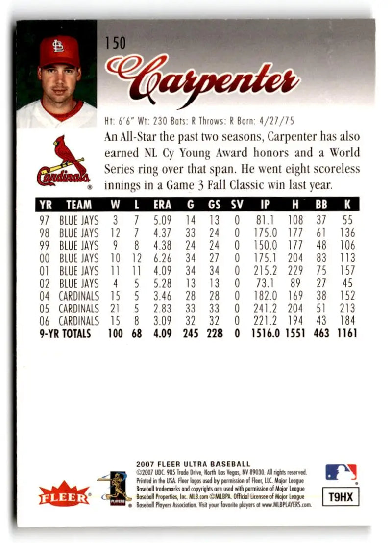 2007 Ultra #150 Chris Carpenter - Baseball Card Single