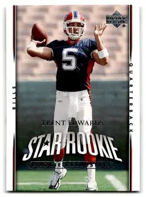 2007 Upper Deck #212 Trent Edwards Rookie Exclusives Star Rookies - Football Card Single
