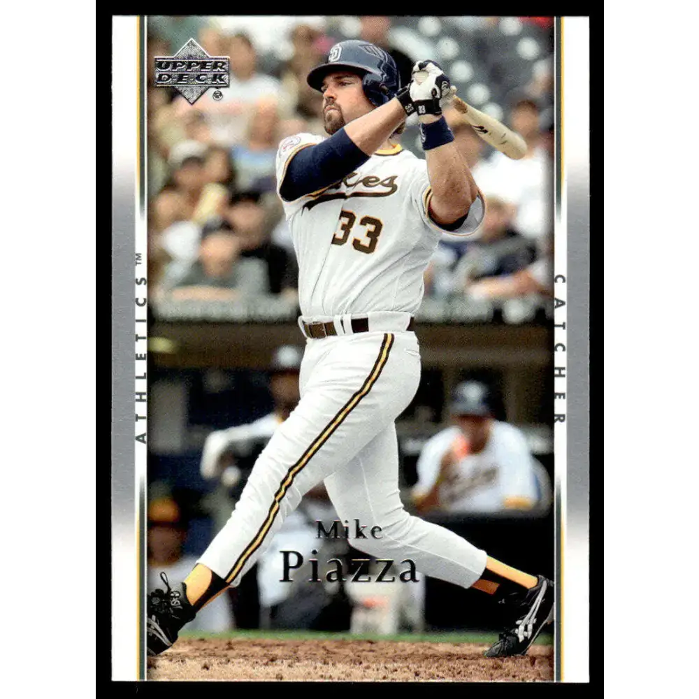 2007 Upper Deck #419 Mike Piazza EX/NM Oakland Athletics Baseball Card - Baseball Card Single