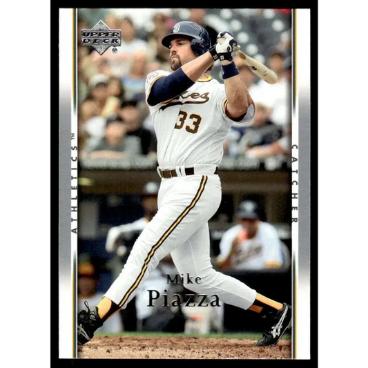 2007 Upper Deck #419 Mike Piazza EX/NM Oakland Athletics Baseball Card - Baseball Card Single