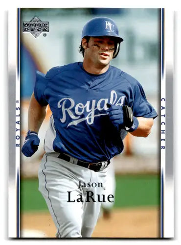Original gloss 2007 Upper Deck Jason LaRue Royals baseball card image