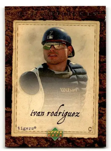 Original gloss Ivan Rodriguez Detroit baseball card from 2007 Upper Deck Artifacts