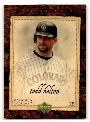 Todd Helton baseball card from 2007 Upper Deck Artifacts Rockies series