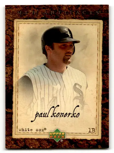 Original gloss of Paul Konerko baseball card from 2007 Upper Deck Artifacts series