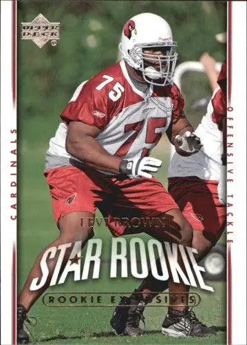Levi Brown football card from 2007 Upper Deck Exclusive Edition Rookies NM-MT