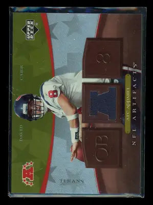 2007 Upper Deck NFL Artifacts David Carr #AFC-DC Jersey Patch Football - Sports Memorabilia