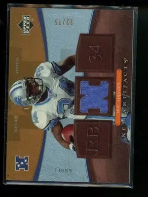 2007 Upper Deck NFL Artifacts Kevin Jones #NFL-KJ Jersey Patch 22/75 Football - Football Card Single