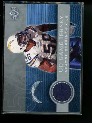 2007 Upper Deck UD Game Jersey Shawne Merriman #UDGJ-SM Game Used Jersey - Sports Memorabilia