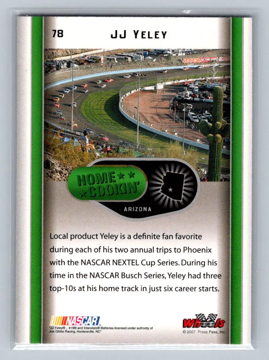 2007 Wheels American Thunder #78 J.J. Yeley Joe Gibbs Racing - Racing Card Single