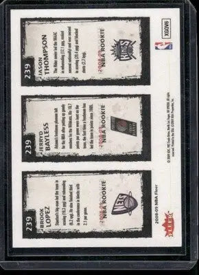 2008-09 Fleer Brook Lopez Jason Thompson Jerryd Bayless #239 Basketball - Basketball Card Single