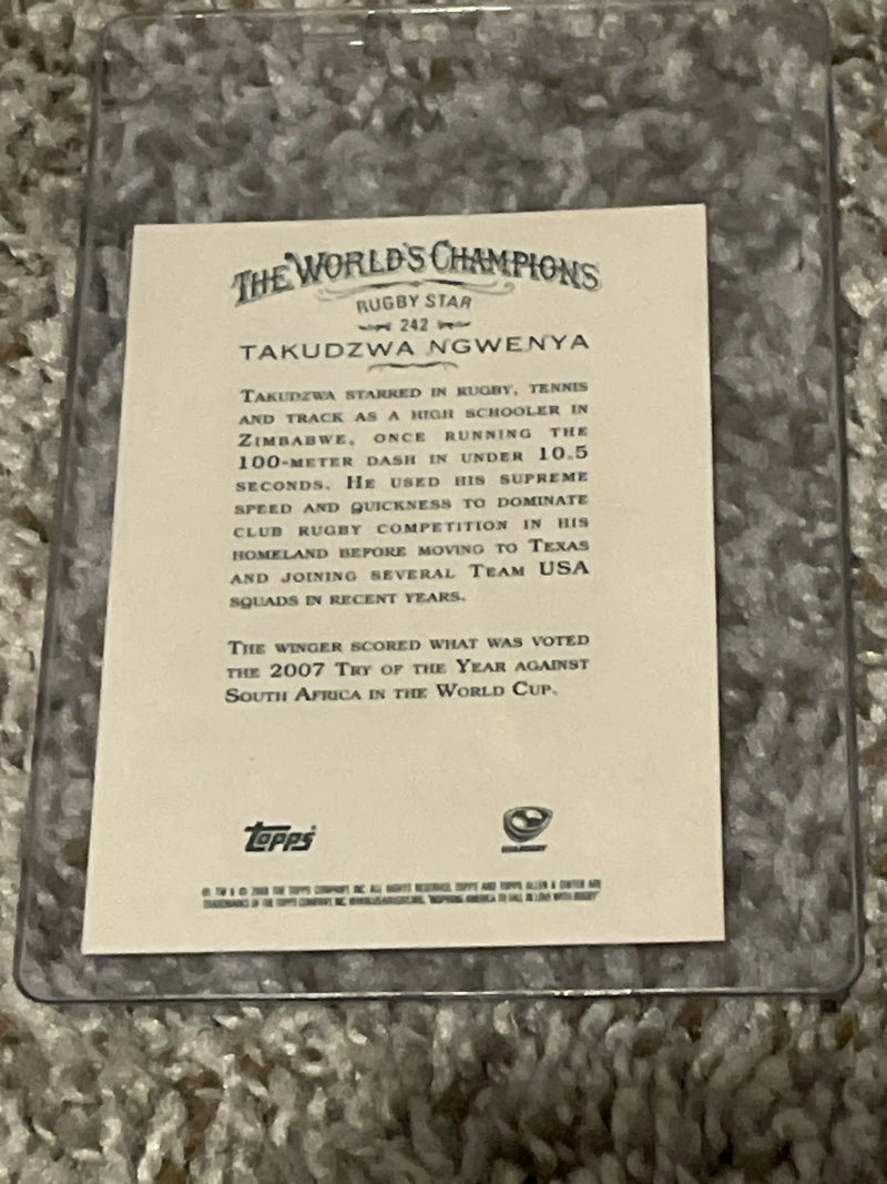 Trading card featuring The World’s Champions and Takudzwa Ngwenya from 2008 Allen & Ginter