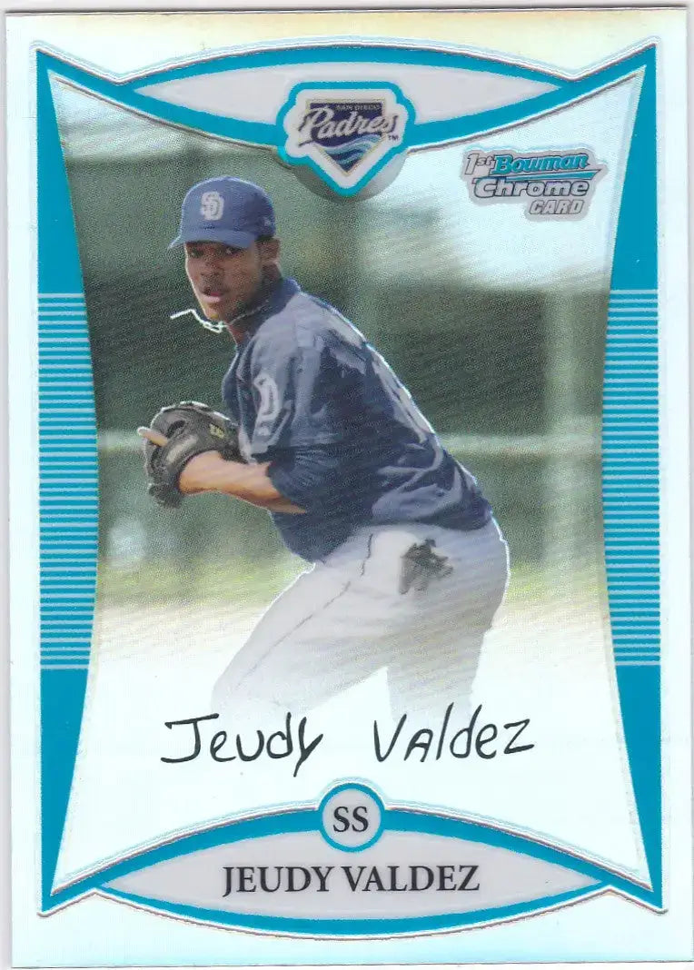 2008 Bowman Chrome #BCP239 Jeudy Valdez REFRACTOR 66/500 Padres