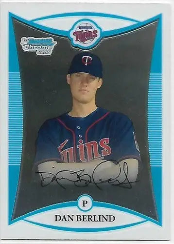 Dan Berlind baseball card from 2008 Bowman Chrome Prospects with original gloss