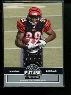 2008 Bowman Fabric of the Future Jerome Simpson #FF-JS Jersey Relic Football - Football Card Single