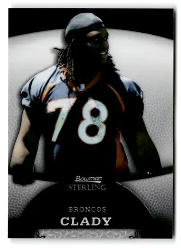 Original gloss Bowman Sterling football trading card featuring Ryan Clady rookie NM-MT