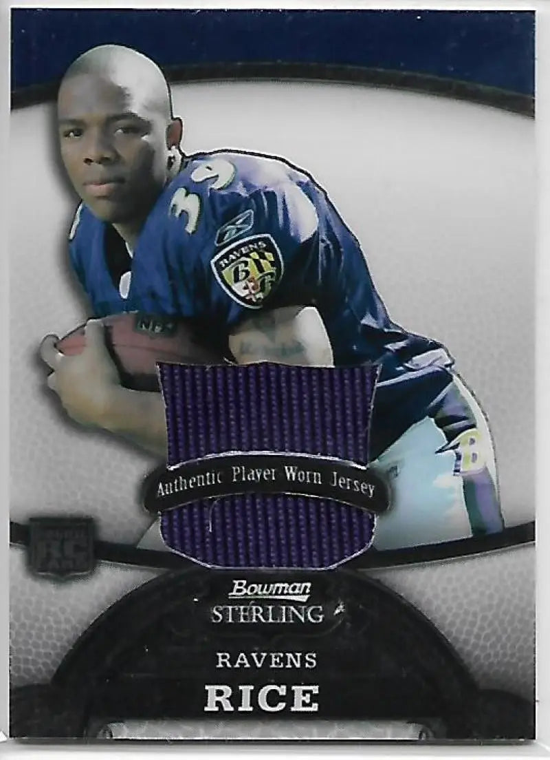 2008 Bowman Sterling Jerseys Large Swatch #153 Ray Rice NM-MT MEM 166/3 ID:15751 - Football Card Single