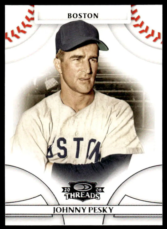 2008 Donruss Threads #10 Johnny Pesky EX Excellent Boston Red Sox Baseball Card - Baseball Card Single