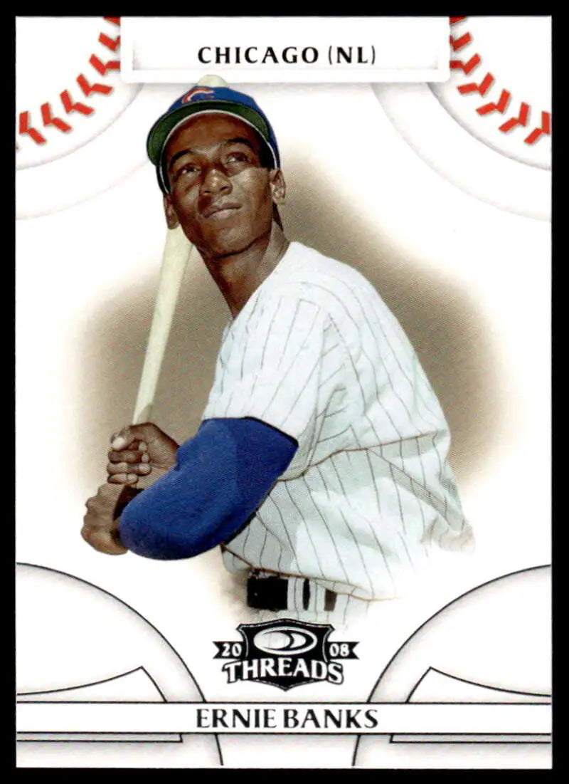 2008 Donruss Threads #15 Ernie Banks EX Excellent Chicago Cubs Baseball Card - Baseball Card Single
