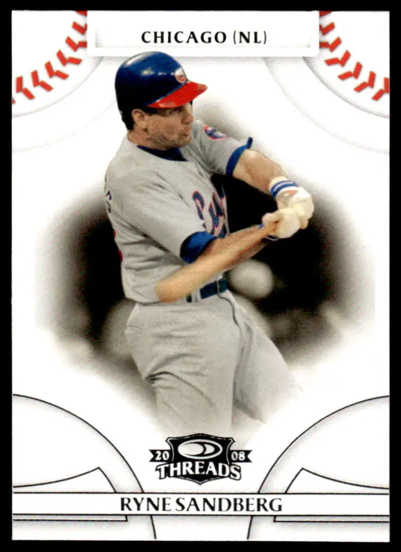 2008 Donruss Threads #16 Ryne Sandberg EX Excellent Chicago Cubs Baseball Card - Baseball Card Single