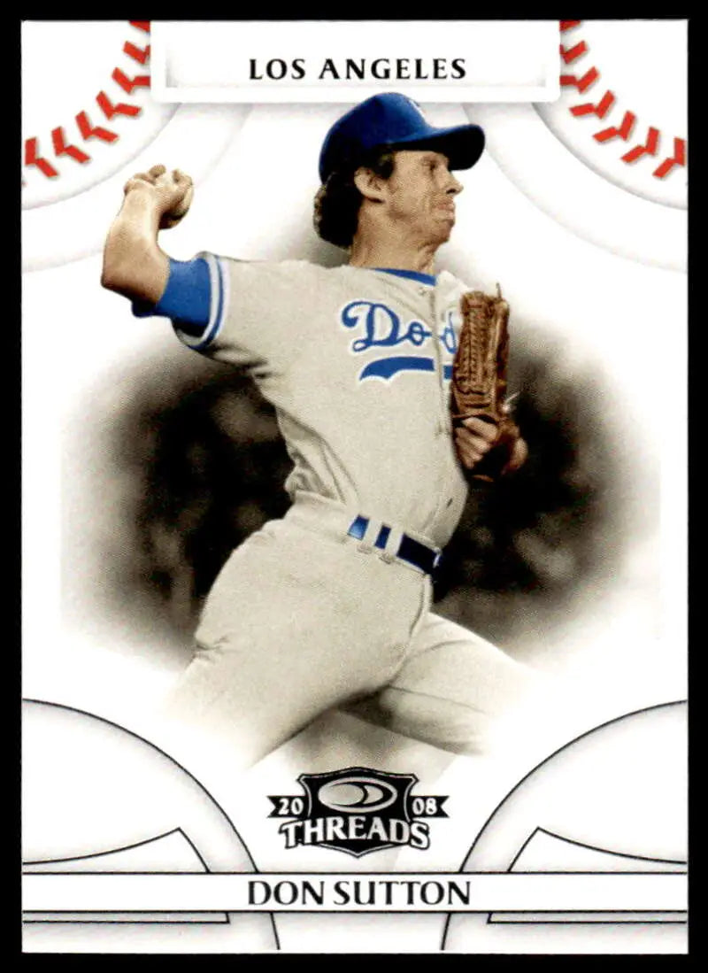 2008 Donruss Threads #17 Don Sutton EX Excellent Los Angeles Dodgers Baseball Card - Baseball Card Single