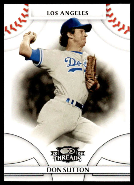 2008 Donruss Threads #17 Don Sutton EX Excellent Los Angeles Dodgers Baseball Card - Baseball Card Single