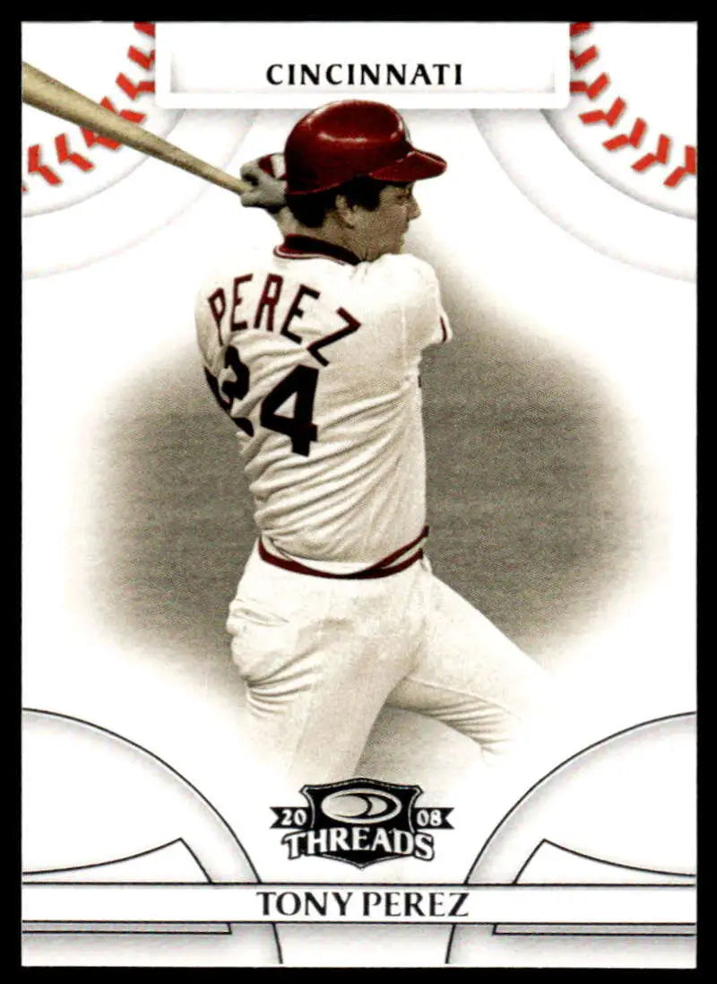 2008 Donruss Threads #20 Tony Perez EX Excellent Cincinnati Reds Baseball Card - Baseball Card Single