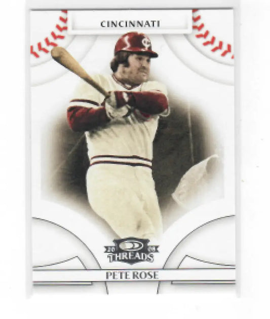 2008 Donruss Threads #21 Pete Rose EX Excellent Cincinnati Reds Baseball Card - Baseball Card Single