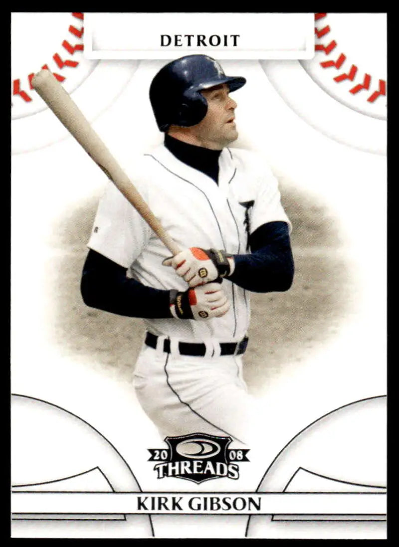 2008 Donruss Threads #25 Kirk Gibson EX Excellent Detroit Tigers Baseball Card - Baseball Card Single