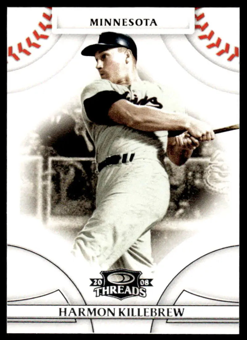 2008 Donruss Threads #30 Harmon Killebrew EX Excellent Minnesota Twins Baseball Card - Baseball Card Single