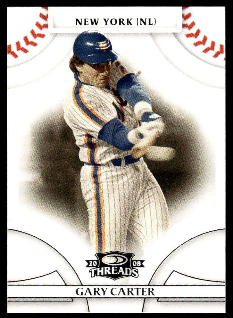 2008 Donruss Threads #32 Gary Carter EX Excellent New York Mets Baseball Card - Baseball Card Single