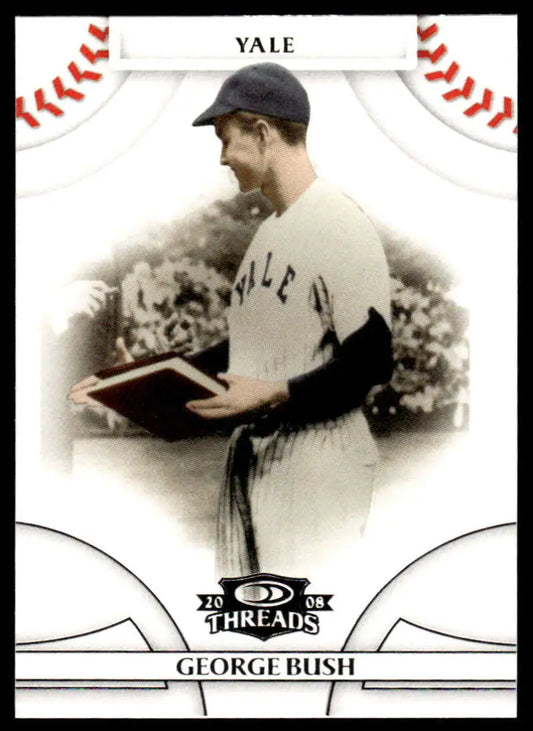 2008 Donruss Threads #33 George Bush EX Excellent Yale University Baseball Card - Baseball Card Single