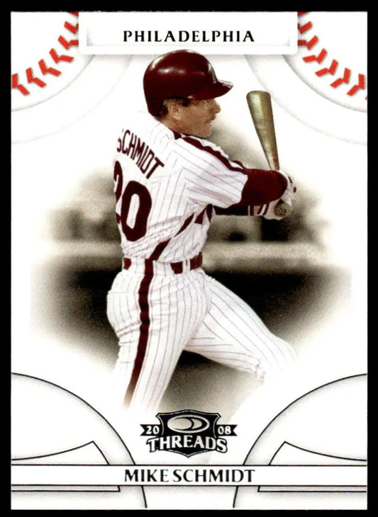 2008 Donruss Threads #38 Mike Schmidt EX Excellent Philadelphia Phillies Baseball Card