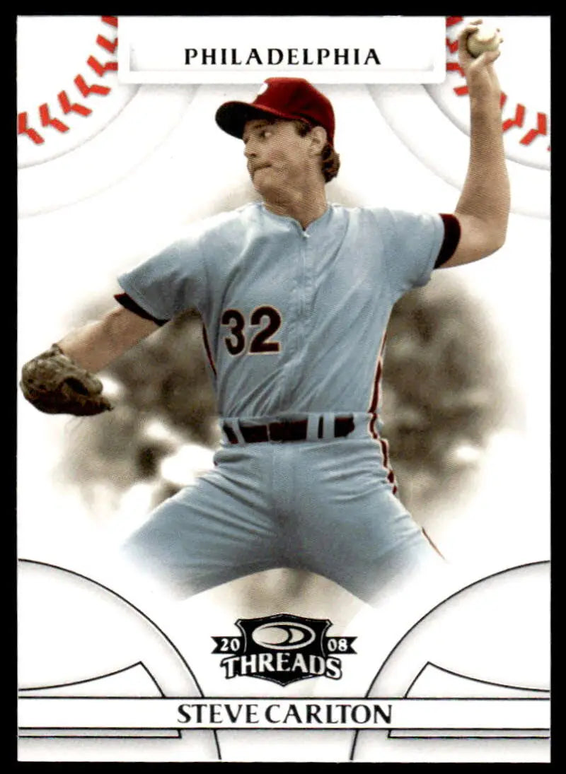 2008 Donruss Threads #39 Steve Carlton EX Excellent Philadelphia Phillies Baseball Card - Baseball Card Single