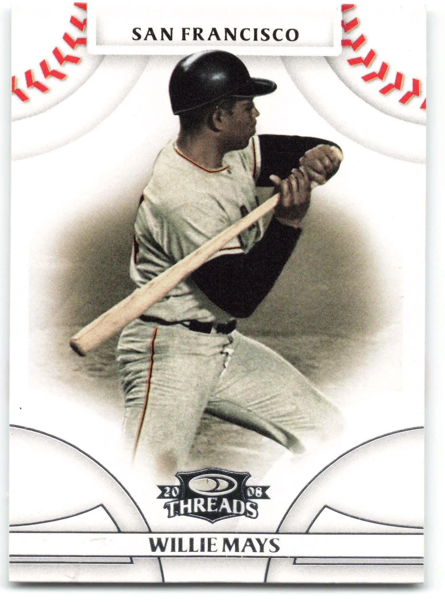 2008 Donruss Threads #42 Willie Mays EX Excellent San Francisco Giants Baseball Card - Baseball Card Single
