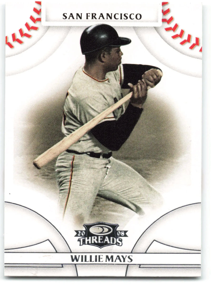 2008 Donruss Threads #42 Willie Mays EX Excellent San Francisco Giants Baseball Card - Baseball Card Single