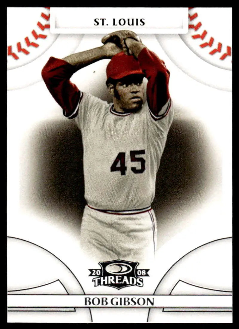 2008 Donruss Threads #45 Bob Gibson EX Excellent St. Louis Cardinals Baseball Card - Baseball Card Single