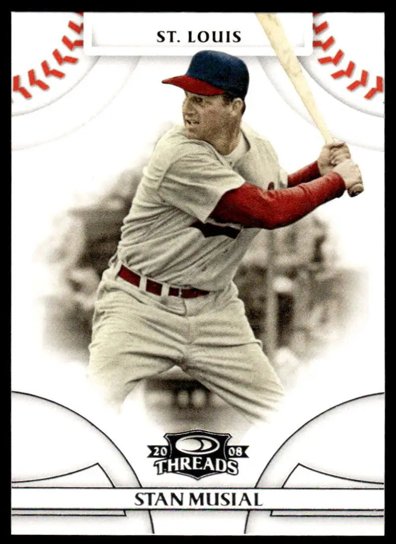 2008 Donruss Threads #48 Stan Musial EX Excellent St. Louis Cardinals Baseball Card - Baseball Card Single