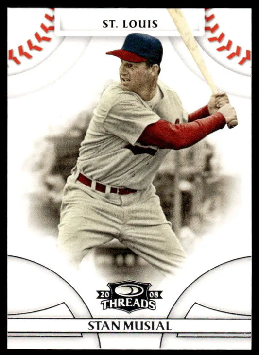 2008 Donruss Threads #48 Stan Musial EX Excellent St. Louis Cardinals Baseball Card - Baseball Card Single