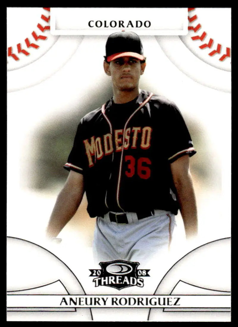 2008 Donruss Threads #59 Aneury Rodriguez EX Excellent Colorado Rockies Baseball Card - Baseball Card Single